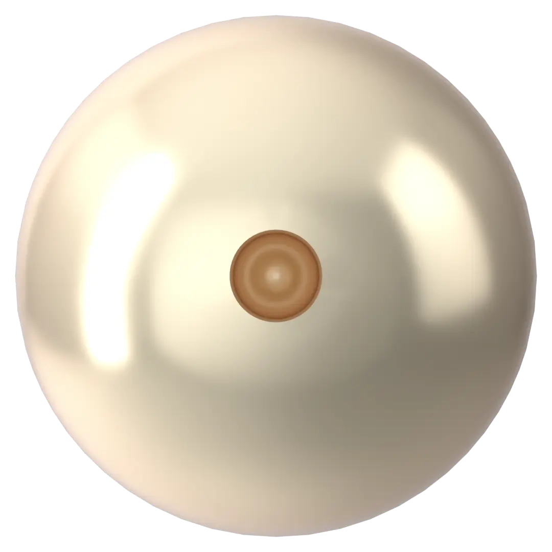 Swarovski Pearls Round Half Drilled (5818) Crystal Creamrose Light - Bluestreak Crystals