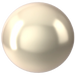 Swarovski Pearls Round Half Drilled (5818) Crystal Creamrose Light - Bluestreak Crystals