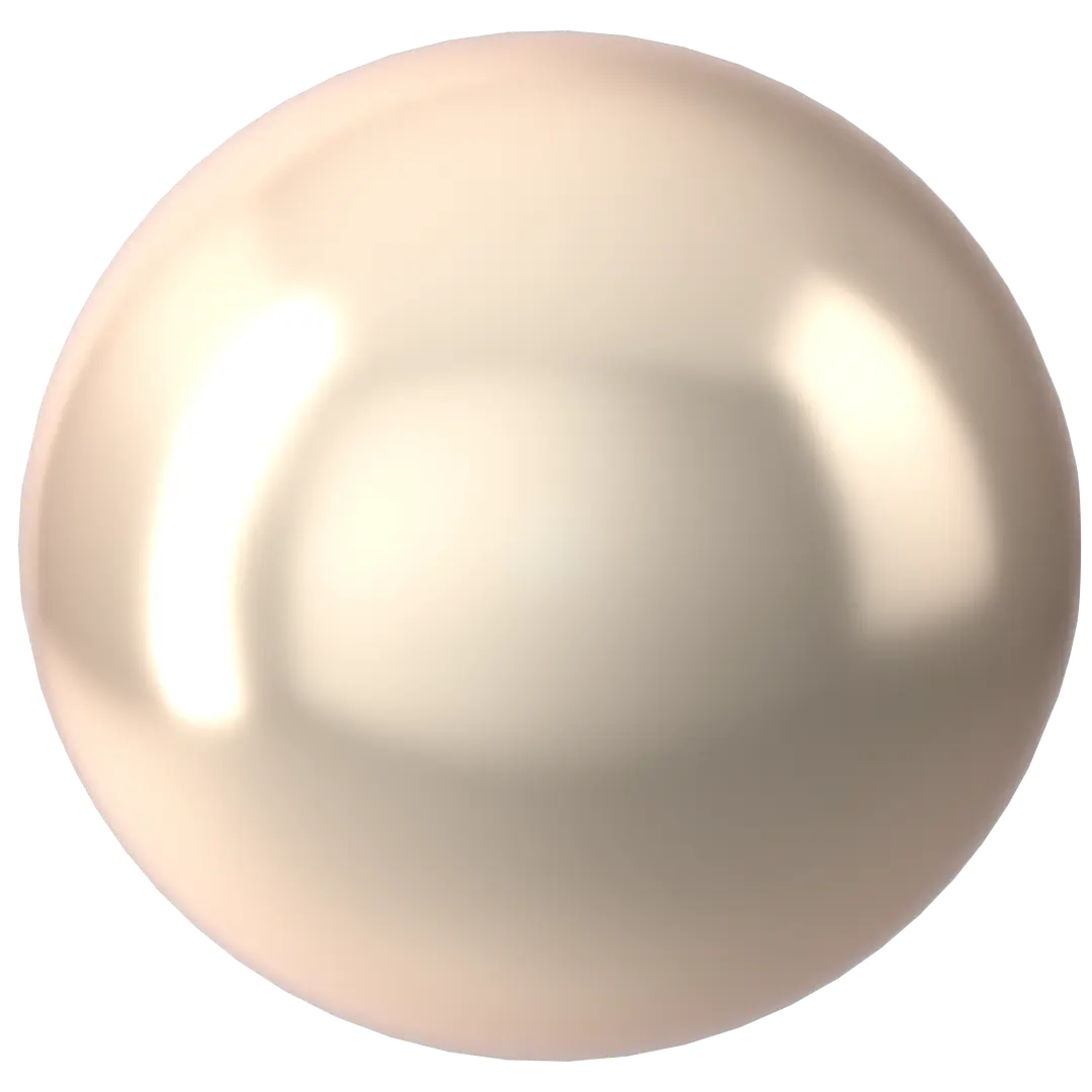 Swarovski Pearls Round Half Drilled (5818) Crystal Creamrose - Bluestreak Crystals