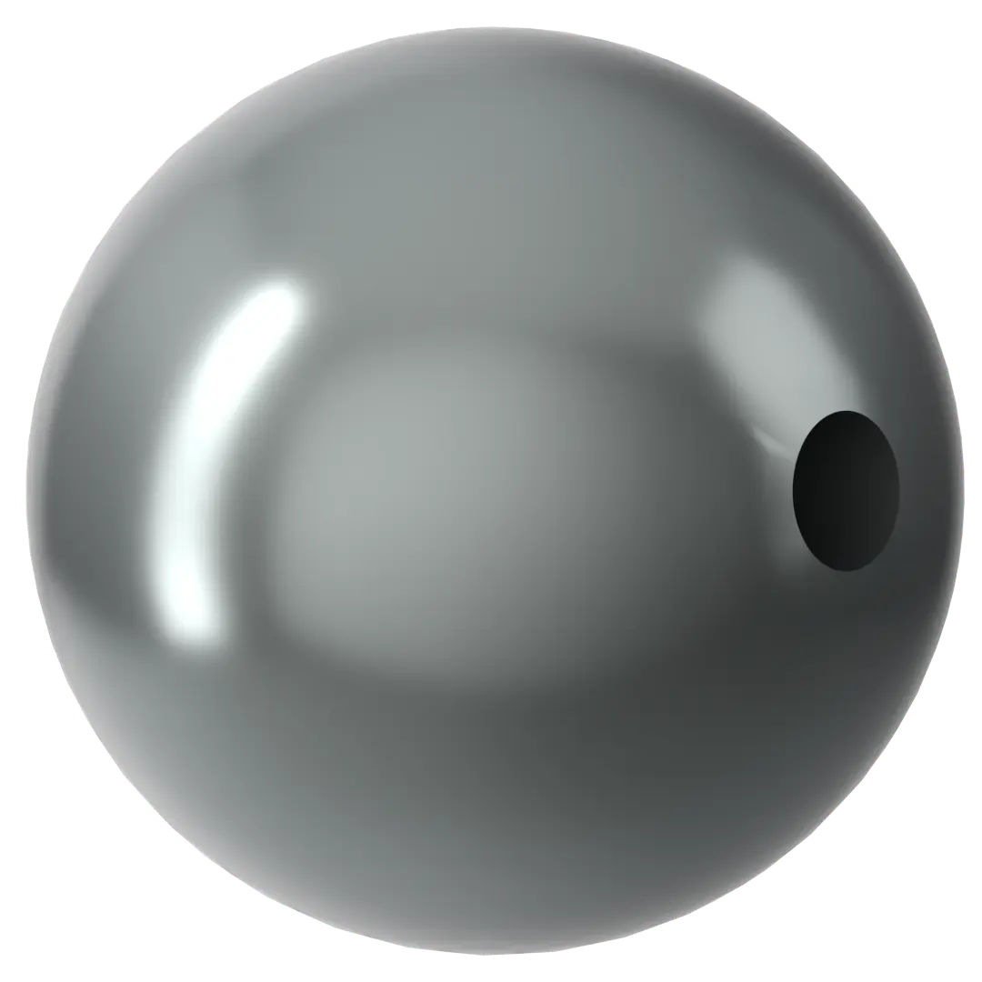 Swarovski Pearls Round Half Drilled (5818) Crystal Dark Grey - Bluestreak Crystals