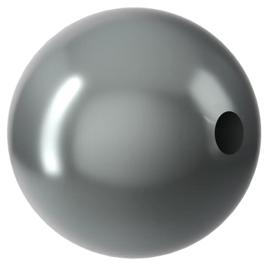 Swarovski Pearls Round Half Drilled (5818) Crystal Dark Grey - Bluestreak Crystals