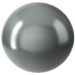 Swarovski Pearls Round Half Drilled (5818) Crystal Dark Grey - Bluestreak Crystals