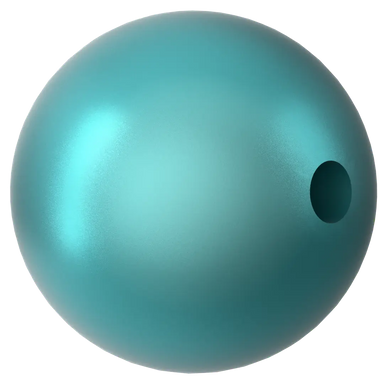Serinity Pearls Round Half Drilled (5818) Crystal Iridescent Dark Turquoise - Bluestreak Crystals