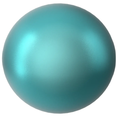 Serinity Pearls Round Half Drilled (5818) Crystal Iridescent Dark Turquoise - Bluestreak Crystals