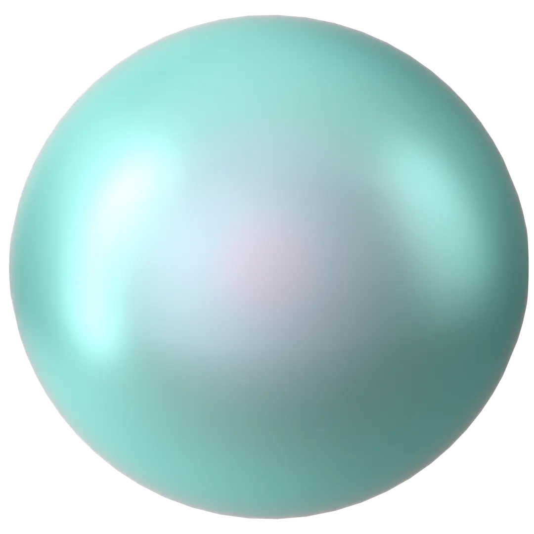 Serinity Pearls Round Half Drilled (5818) Crystal Iridescent Light Turquoise - Bluestreak Crystals
