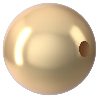 Swarovski Pearls Round Half Drilled (5818) Crystal Light Gold - Bluestreak Crystals