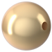 Swarovski Pearls Round Half Drilled (5818) Crystal Light Gold - Bluestreak Crystals