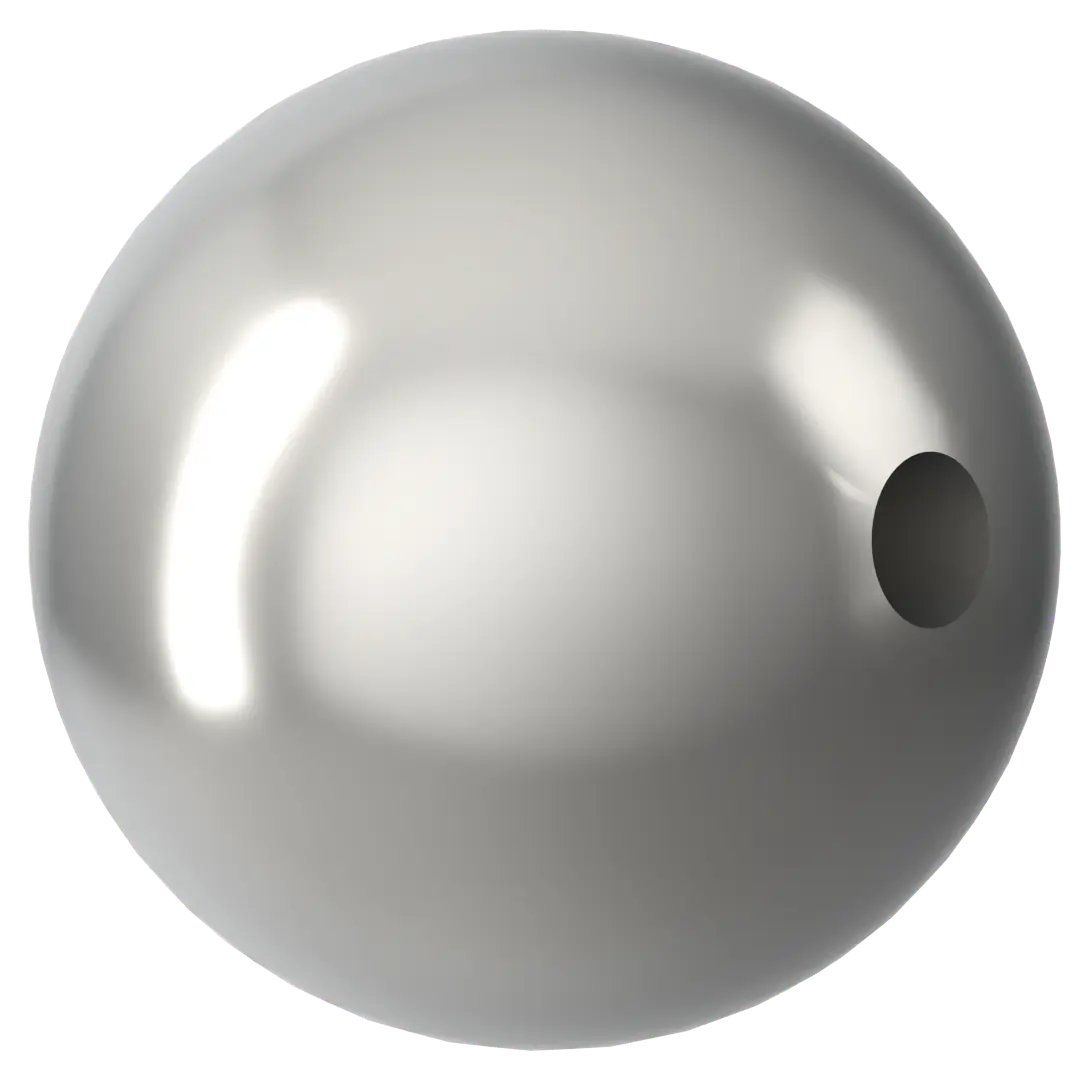 Swarovski Pearls Round Half Drilled (5818) Crystal Light Grey - Bluestreak Crystals