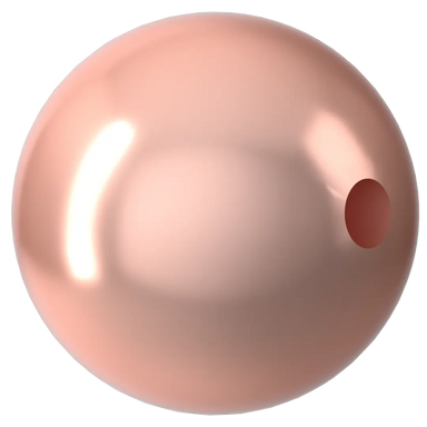 Swarovski Pearls Round Half Drilled (5818) Crystal Peach - Bluestreak Crystals