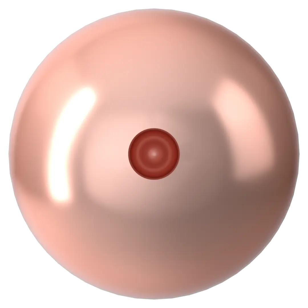 Swarovski Pearls Round Half Drilled (5818) Crystal Peach - Bluestreak Crystals