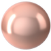 Swarovski Pearls Round Half Drilled (5818) Crystal Peach - Bluestreak Crystals