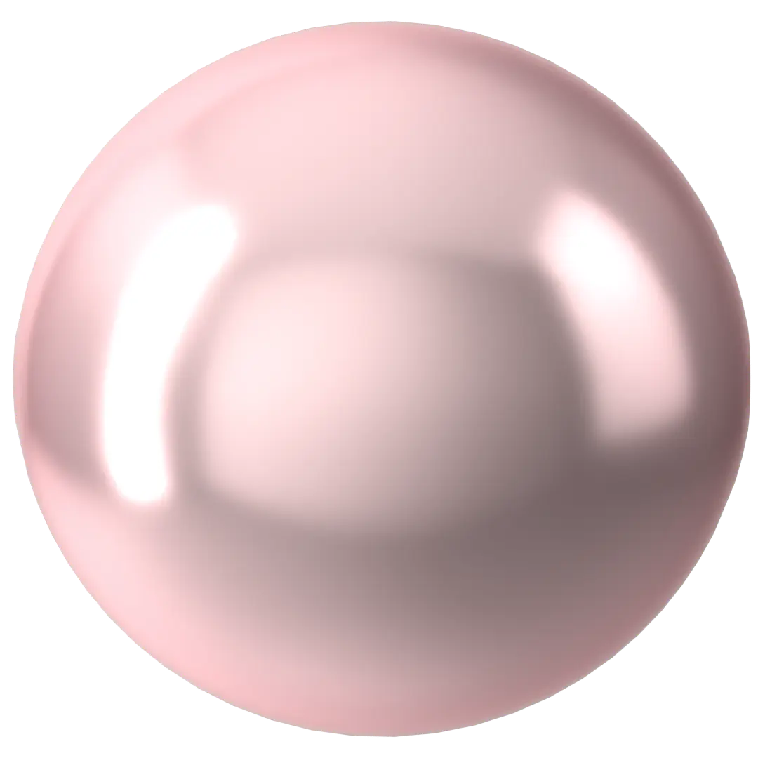 Swarovski Pearls Round Half Drilled (5818) Crystal Rosaline - Bluestreak Crystals