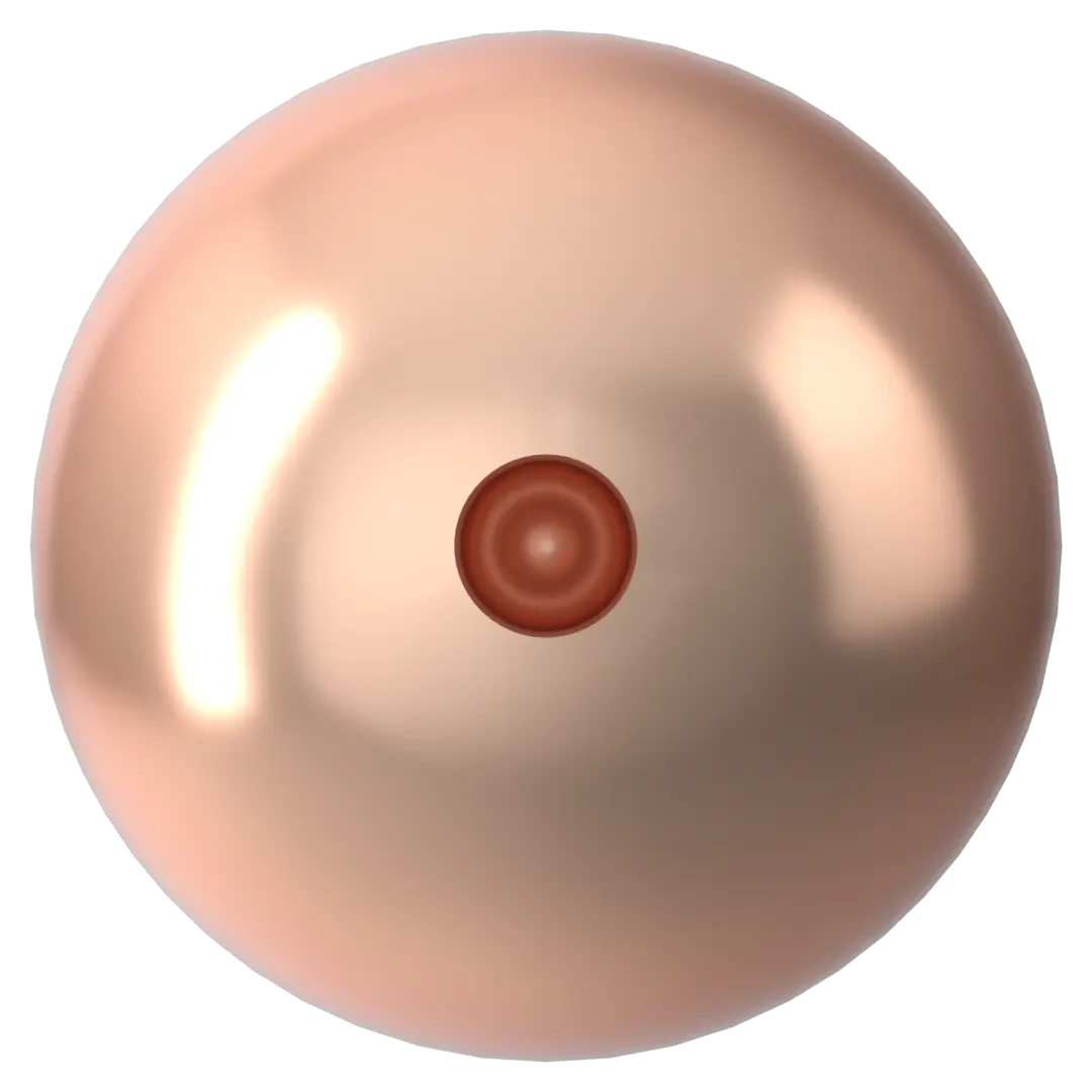 Swarovski Pearls Round Half Drilled (5818) Crystal Rose Gold - Bluestreak Crystals