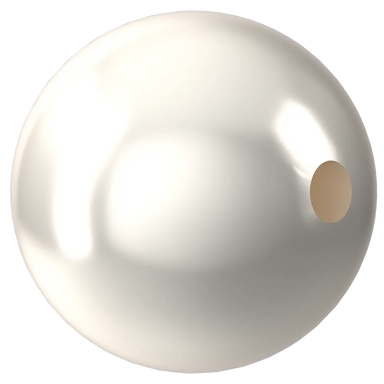 Swarovski Pearls Round Half Drilled (5818) Crystal White - Bluestreak Crystals