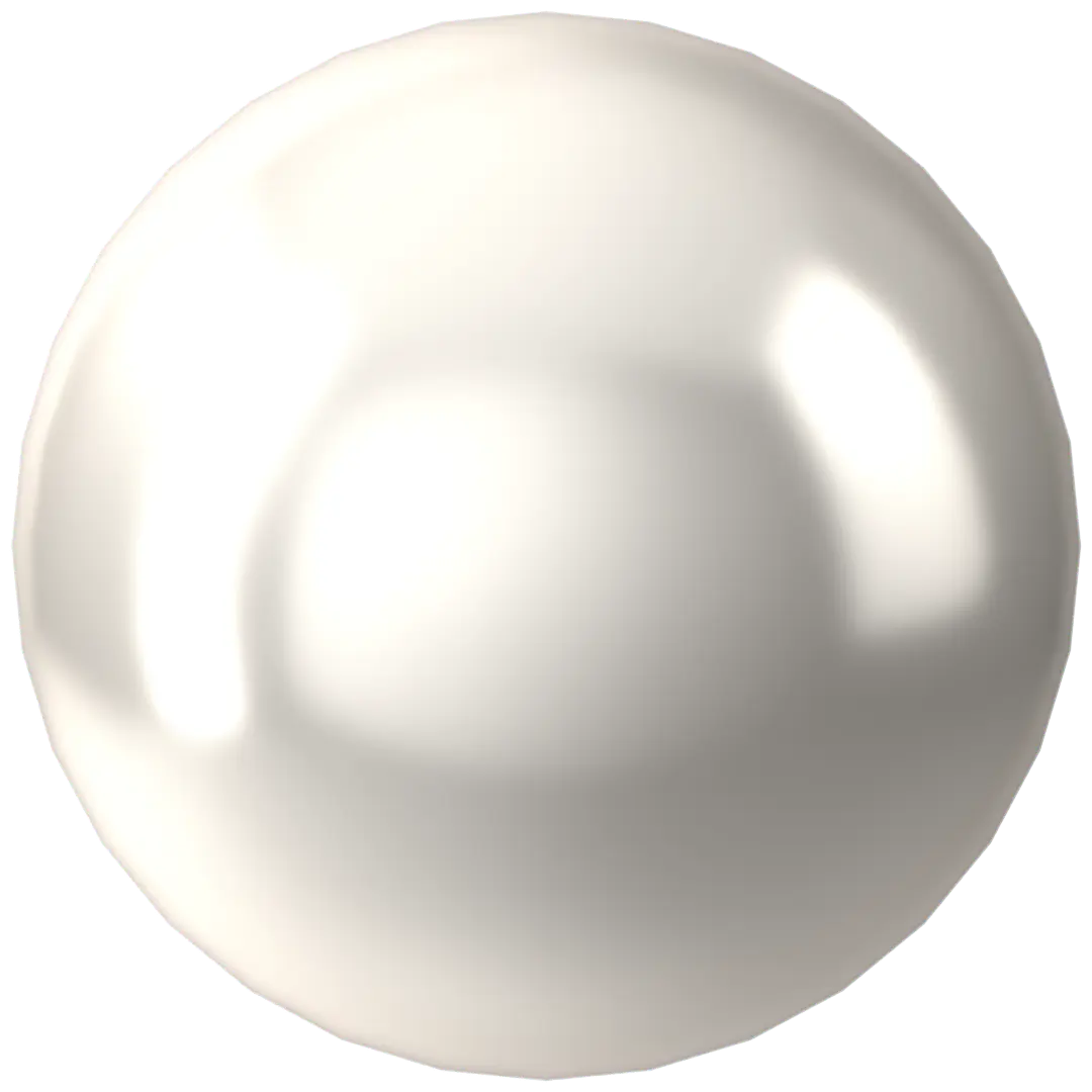 Swarovski Pearls Round No Hole (5809) Crystal White - Bluestreak Crystals