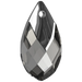 Swarovski Pendants Pear Metallic Cap (6565) Crystal Light Chrome - Bluestreak Crystals