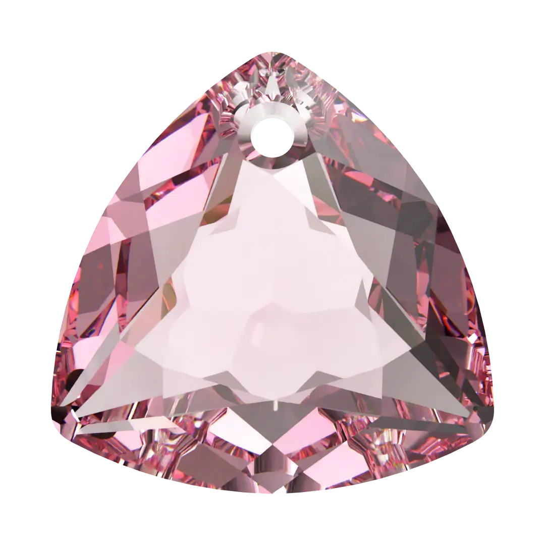 Serinity Pendants Trilliant Cut (6434) Light Rose - Bluestreak Crystals