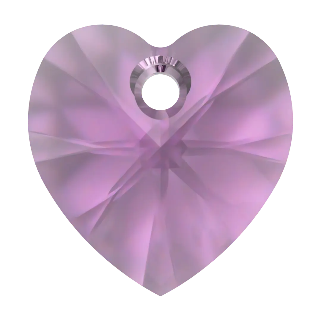 Swarovski Pendants Xilion Heart (6228) Amethyst - Bluestreak Crystals