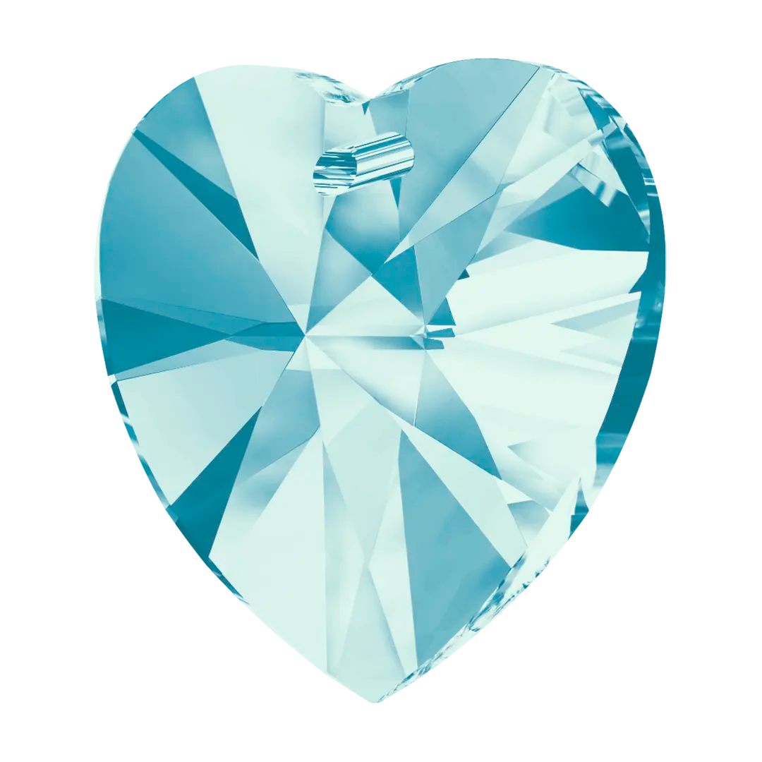 Swarovski Pendants Xilion Heart (6228) Aquamarine - Bluestreak Crystals