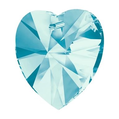 Swarovski Pendants Xilion Heart (6228) Aquamarine - Bluestreak Crystals