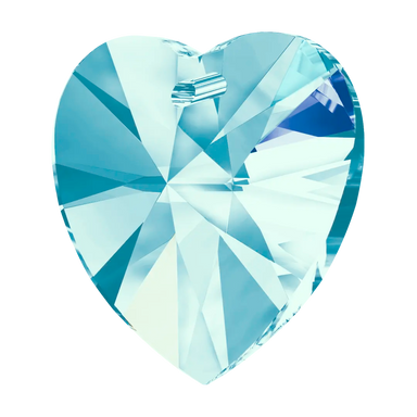 Swarovski Pendants Xilion Heart (6228) Aquamarine AB - Bluestreak Crystals