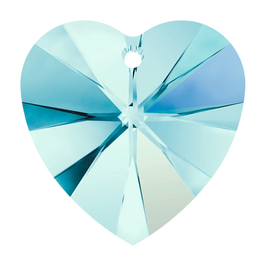 Swarovski Pendants Xilion Heart (6228) Aquamarine AB - Bluestreak Crystals