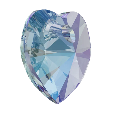 Swarovski Pendants Xilion Heart (6228) Aquamarine Shimmer - Bluestreak Crystals