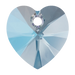 Swarovski Pendants Xilion Heart (6228) Aquamarine Shimmer - Bluestreak Crystals