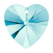 Swarovski Pendants Xilion Heart (6228) Aquamarine - Bluestreak Crystals