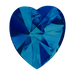 Swarovski Pendants Xilion Heart (6228) Crystal Bermuda Blue P - Bluestreak Crystals