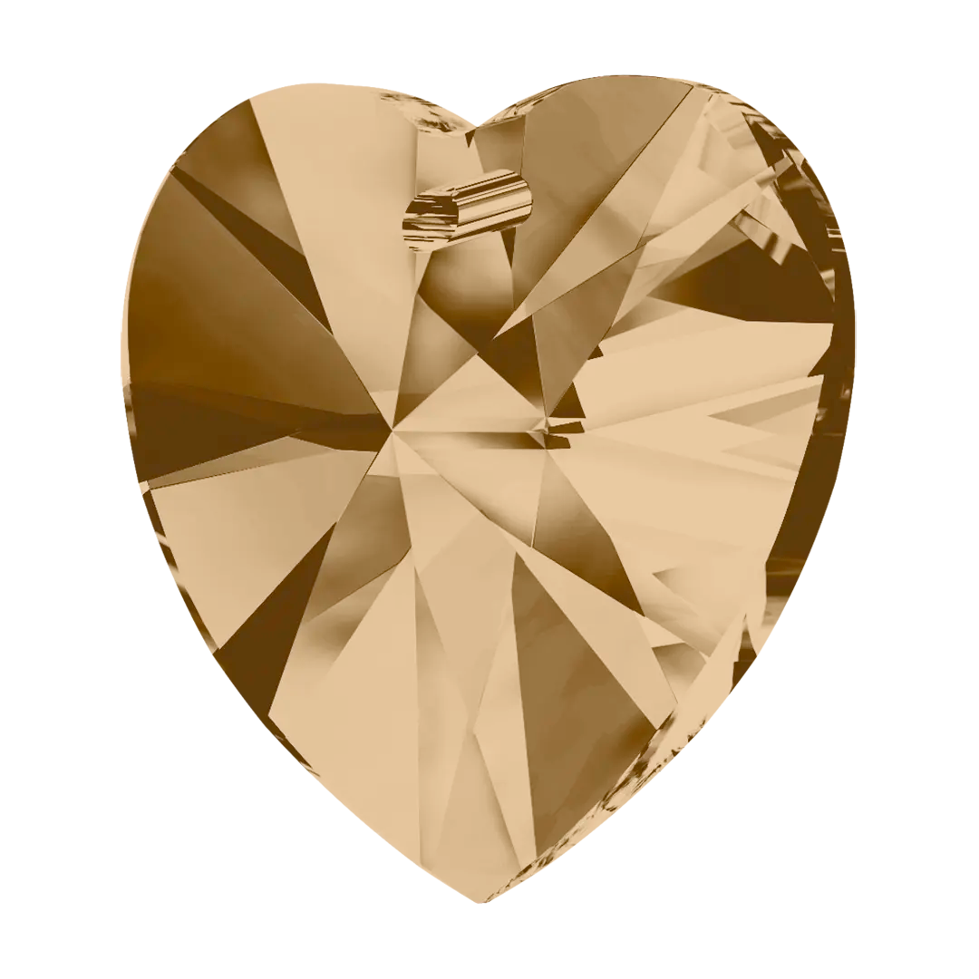 Swarovski Pendants Xilion Heart (6228) Crystal Golden Shadow - Bluestreak Crystals