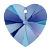 Swarovski Pendants Xilion Heart (6228) Crystal Heliotrope - Bluestreak Crystals