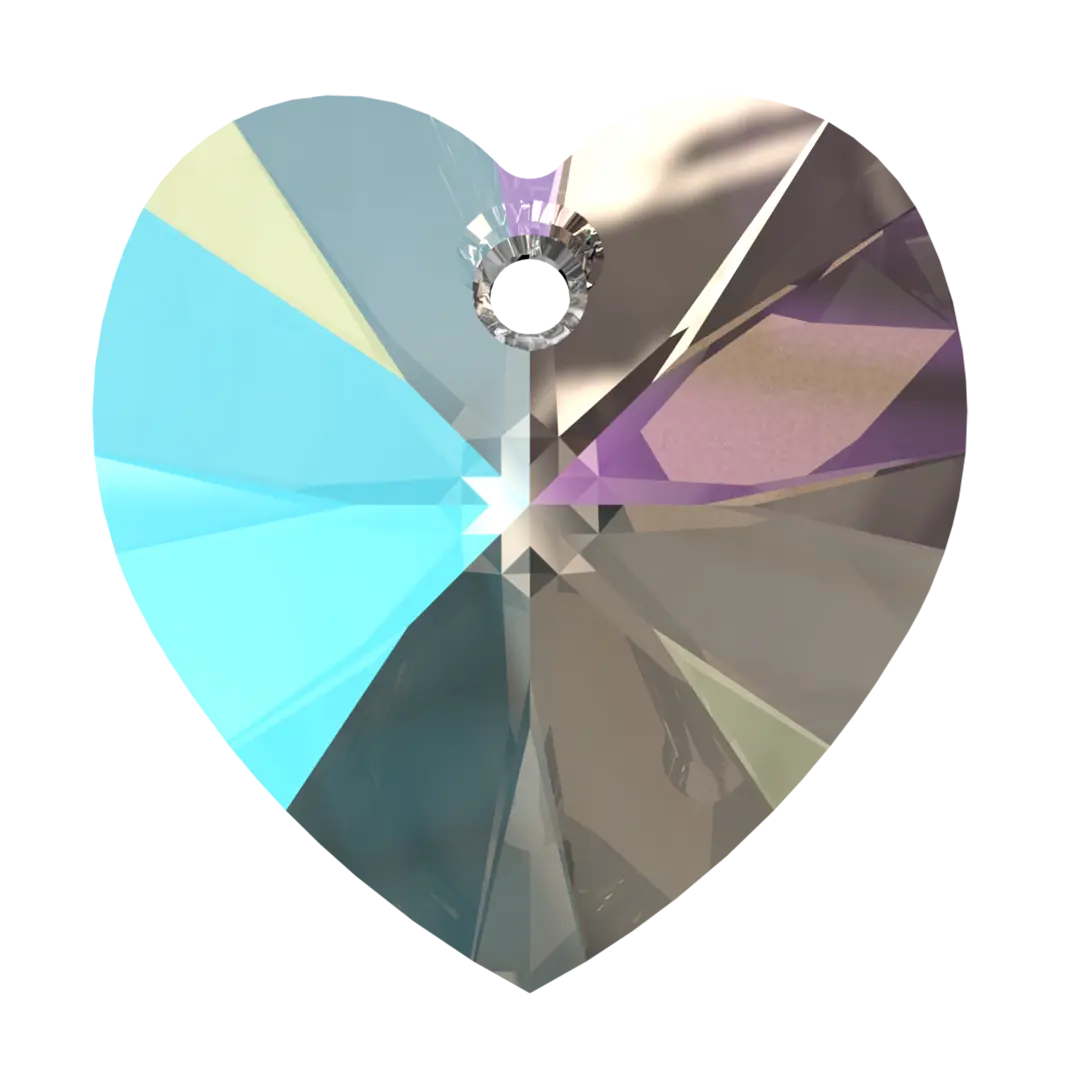 Swarovski Pendants Xilion Heart (6228) Crystal Shimmer - Bluestreak Crystals
