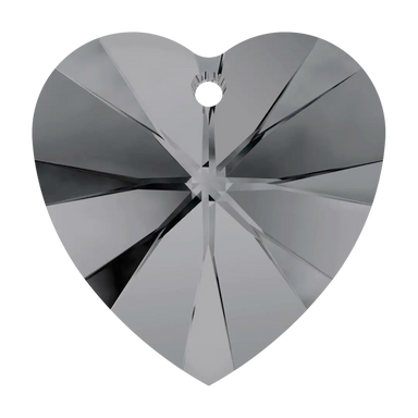 Swarovski Pendants Xilion Heart (6228) Crystal Silver Night - Bluestreak Crystals