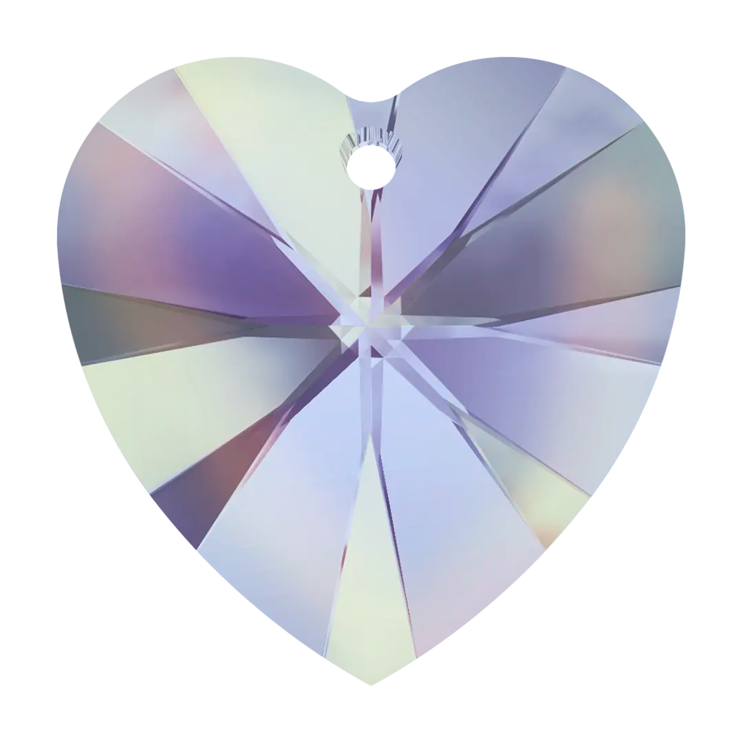Swarovski Pendants Xilion Heart (6228) Crystal Vitrail Light - Bluestreak Crystals