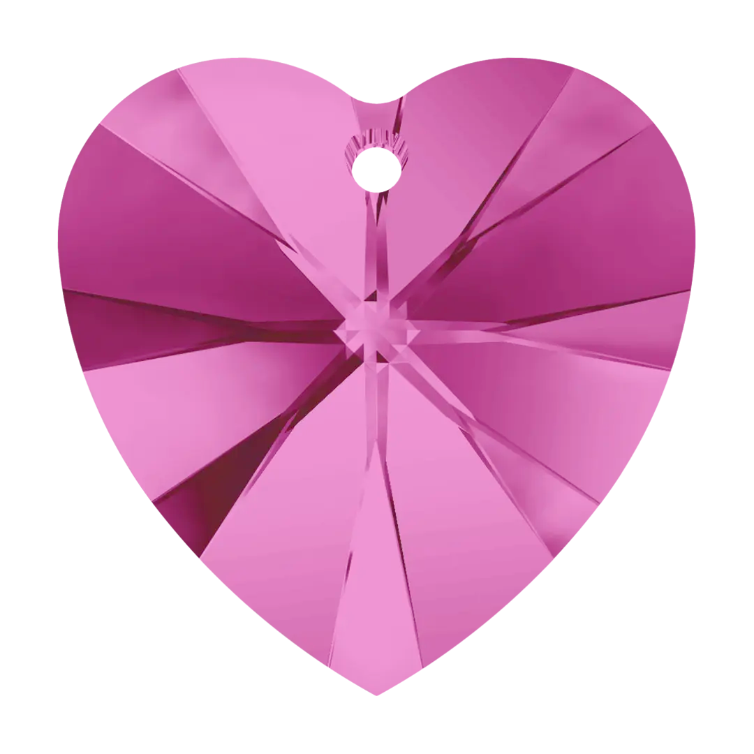 Swarovski Pendants Xilion Heart (6228) Fuchsia - Bluestreak Crystals