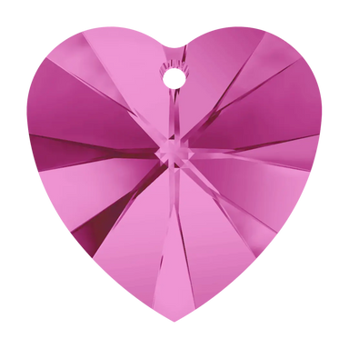 Swarovski Pendants Xilion Heart (6228) Fuchsia - Bluestreak Crystals