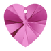 Swarovski Pendants Xilion Heart (6228) Fuchsia - Bluestreak Crystals