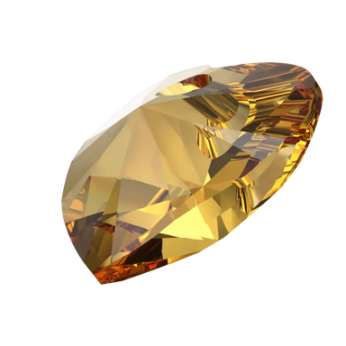 Swarovski Pendants Xilion Heart (6228) Golden Topaz - Bluestreak Crystals