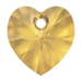 Swarovski Pendants Xilion Heart (6228) Golden Topaz - Bluestreak Crystals
