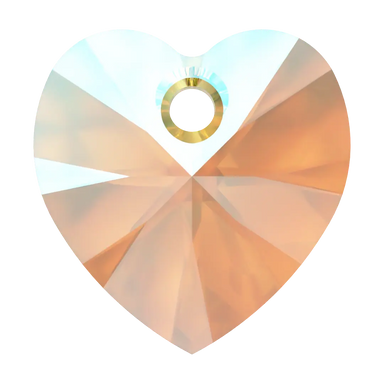 Swarovski Pendants Xilion Heart (6228) Light Topaz Shimmer - Bluestreak Crystals