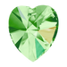 Swarovski Pendants Xilion Heart (6228) Peridot AB - Bluestreak Crystals