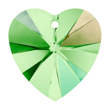 Swarovski Pendants Xilion Heart (6228) Peridot AB - Bluestreak Crystals