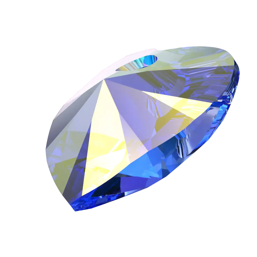 Swarovski Pendants Xilion Heart (6228) Sapphire AB - Bluestreak Crystals