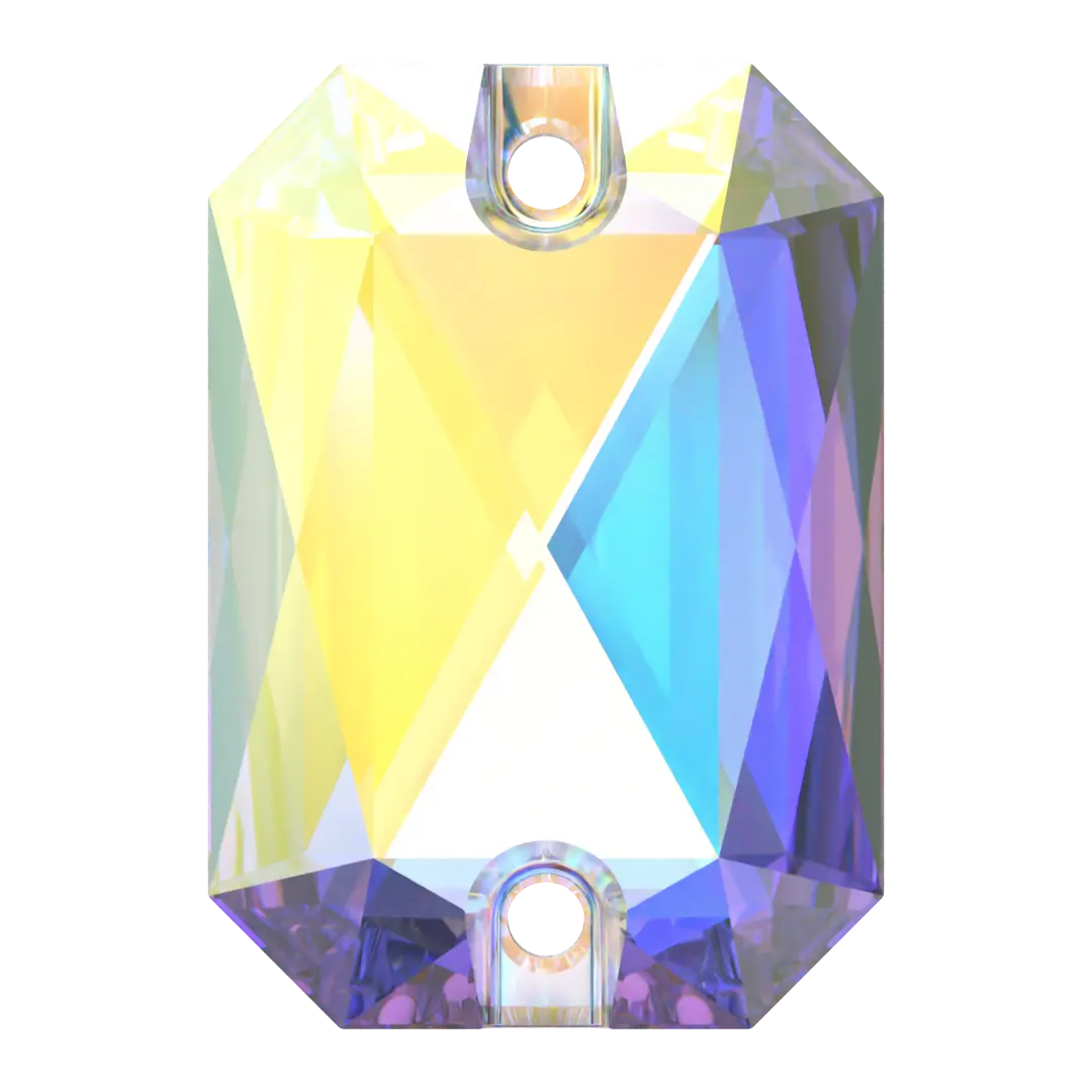 Serinity Sew On Crystals Emerald Cut (3252) Crystal AB - Bluestreak Crystals