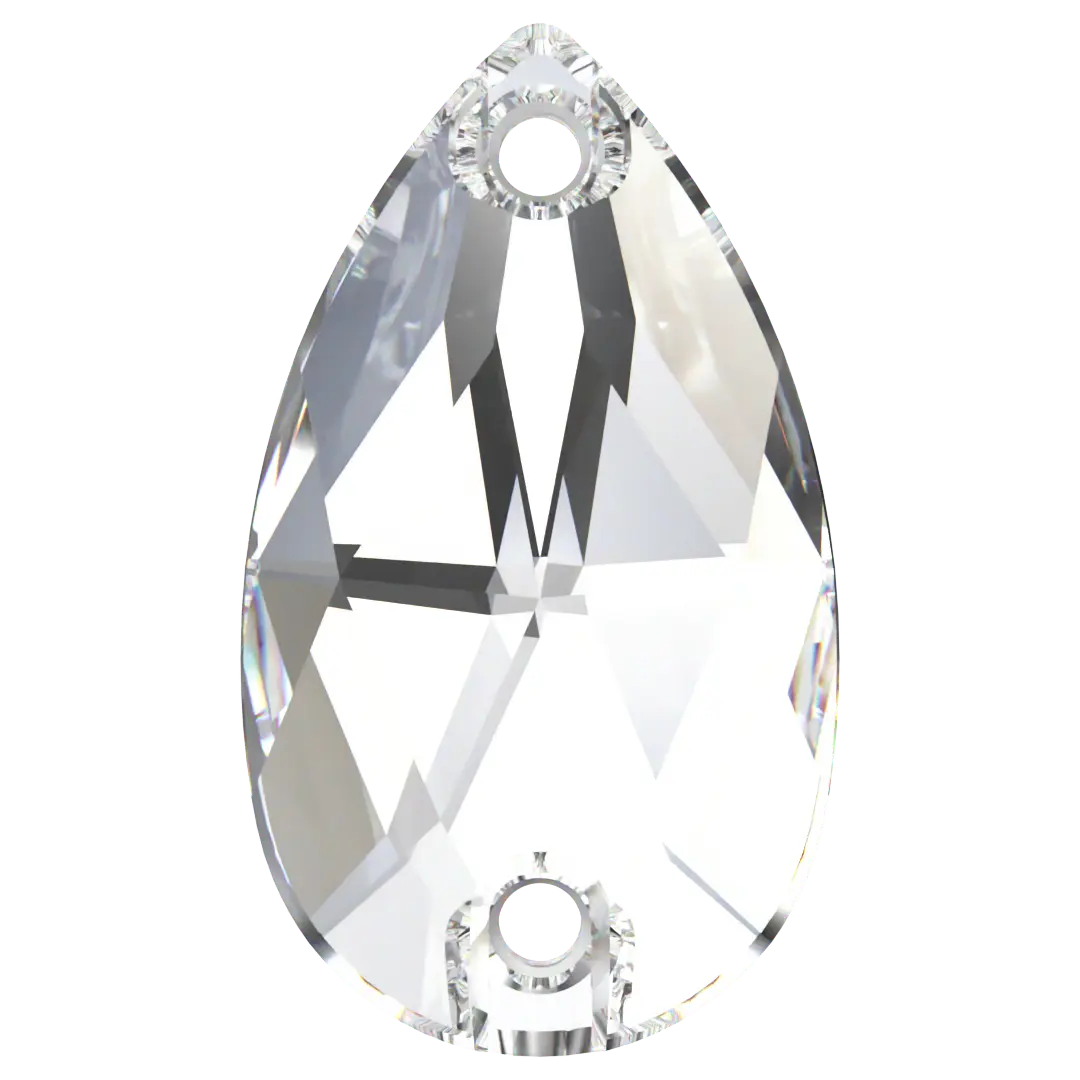 Swarovski Sew On Crystals Peardrop (3230) Crystal - Bluestreak Crystals