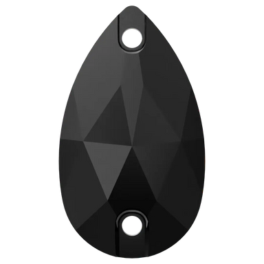 Swarovski Sew On Crystals Peardrop (3230) Jet UNFOILED - Bluestreak Crystals