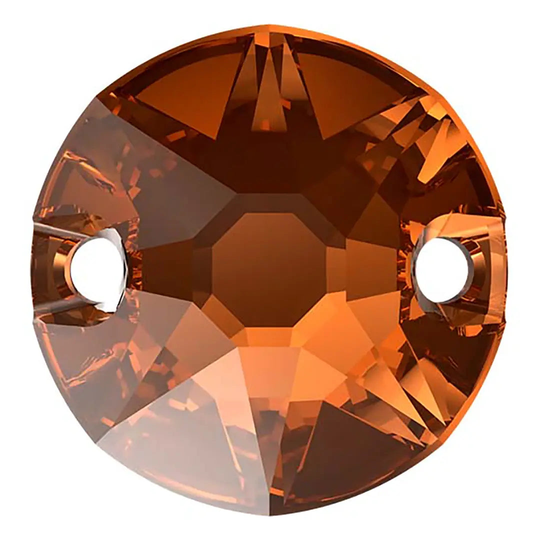 Swarovski Sew On Crystals Xirius (3288) Smoked Amber - Bluestreak Crystals