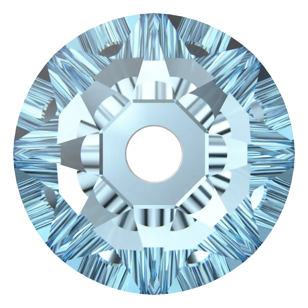 Swarovski Sew On Crystals Xirius Lochrose (3188) Aquamarine - Bluestreak Crystals