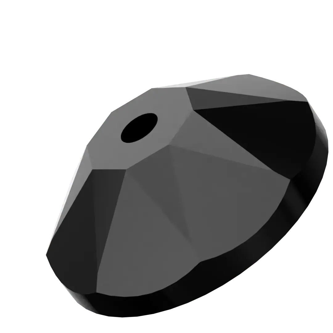 Swarovski Sew On Crystals Xirius Lochrose (3188) Jet UNFOILED - Bluestreak Crystals